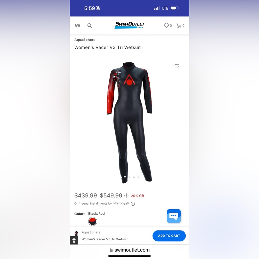 Aqua Sphere Racer V3 wetsuit - Picture 9 of 10
